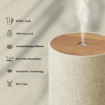 Essential Oil Diffuser with Fabric Cover, SNOWSEN 120ml Aromatherapy Diffuser with 8 LED Color Changing Lights & Night Lamp, Auto Off Function, Cool Mist Humidifier for Essential Oils for Home - Image 5