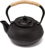 suyika Japanese Tetsubin Cast Iron Teapot Tea Kettle pot with Stainless Steel Infuser for Stovetop Safe Coated with Enameled Interior 30 oz/900 ml - Image 2