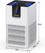 Air Purifiers for Home Large Room Up to 1250 Ft²,MOOKA H13 HEPA Air Purifier for Pets Dust Odor Smoke,Aromatherapy Function,Air Cleaner with 15dB Quiet Sleep Mode for Bedroom Office Living Room,White - Image 9