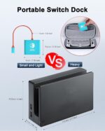 Switch Docking Station for Nintendo Switch Dock, Portable Switch Base Accessories, Switch TV Adapter Compatible Steam Deck/Switch OLED - Image 5
