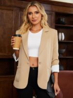Womens Work Blazers 3 4 Length Sleeve Open Front Suit Jackets 2025 Business Casual Outfits - Image 4