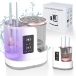 3 IN 1 Electric Makeup Brush Cleaner Machine With Makeup Brush Dryer-Holder-Portable Automatic USB Cosmetic Brushes Cleaner Tool for All Size Beauty Makeup Brush Set,Contour, Eyeshadow, Blush Brush - Image 2