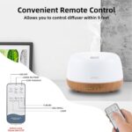 300ML Essential Oil Diffuser with 7-Color LED Lights and Remote Control, Modern Minimalist Design, High-Efficiency Ultrasonic Mist Aromatherapy Diffuser for Home - Image 8