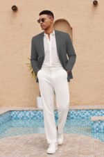 COOFANDY Mens Casual Sport Coat Lightweight Two Button Blazer Slim Fit Business Jackets - Image 4