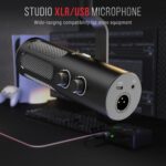 FIFINE XLR/USB Podcast Dynamic Microphone for Streaming, Studio XLR Microphone, PC Streamer Mic All Metal with Mute Button, Headphone Jack, for Vocal Voice Over Music Recording-AmpliTank Tank3 - Image 3