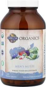 Garden of Life Organics Whole Food Multivitamin for Men, 120 Tablets, Vegan Vitamins and Minerals for Mens Health and Well-Being, Certified Organic Vegan Mens Multi - Image 4