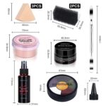 BOBISUKA Demonic Special Effects SFX Halloween Makeup Kit - 5 Colors Bruise Makeup Face Body Painting Palette + Scar Wax with Spatula Tool + Fake Blood Splatter Spray + Fake Blood Cream +Stipple Spong - Image 8