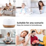 300ML Essential Oil Diffuser with 7-Color LED Lights and Remote Control, Modern Minimalist Design, High-Efficiency Ultrasonic Mist Aromatherapy Diffuser for Home - Image 4