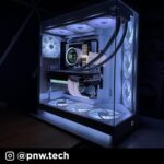 NZXT H9 Flow RGB+ (2025) – Large Dual-Chamber ATX Mid-Tower Airflow PC Case – Includes 7 RGB Fans (6 x 140mm, 1 x 120mm) & Control Hub – 420mm Radiator Support – Back-Connect Ready – White - Image 12