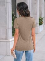 AUTOMET Women's Short Sleeve Shirts Dressy Lace Summer Tops 2025 Spring Trendy Casual T-Shirts Cute Work Outfits Blouses - Image 5
