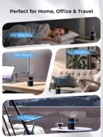 Waterless Essential Oil Diffuser: Battery Mini Scent Diffusers for Home&Car with 8 Color LED Night Light — Cool Mist Aroma Machine Deep Black - Image 8