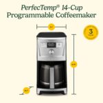 Cuisinart Coffee Maker, PerfecTemp 14-Cup Programmable Coffeemaker with Over Ice, 1-4 Cup Settings, Adjustable 24-Hour Start and Auto-Shut-Off Times, 30 Minute Keep Warm, Stainless Steel, DCC-3500W - Image 9