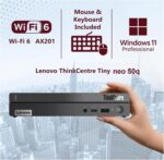 2025 Lenovo ThinkCentre neo 50q Gen 4 Tiny Business Desktop (Intel 8-Core i5-13420H (> i7-1255U), 16GB RAM, 512GB SSD, UHD Graphics) MFF, Mini PC, DisplayPort, Ethernet, HDMI, Wi-Fi 6, Win 11 Pro - Image 4