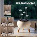 Essential Oil Diffuser 250ML Dancing Jellyfish Aromatherapy Diffuser Humidifier with 7 Colors LED Lights,Remote Control,Plug in for Bedroom,Office (White) - Image 4