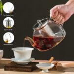 1200 ml/40 oz Glass Teapot with Infuser, Glass Tea Kettle Stovetop，Tea Pot with Infusers for Loose Tea, Tea Maker Gift - Image 3