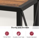 Tajsoon Console Table 41.8”, 2-Tier Industrial Entryway Table, Narrow Entrance Sofa Table with Shelves, Hallway, Living Room, Foyer, Corridor, Office, Rustic Brown and Black - Image 6
