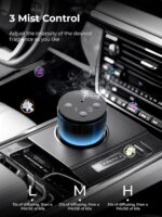 Waterless Essential Oil Diffuser: Battery Mini Scent Diffusers for Home&Car with 8 Color LED Night Light — Cool Mist Aroma Machine Deep Black - Image 6