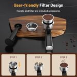Espresso Machine, 20 Bar Professional Espresso Coffee Maker with Milk Frother Steam Wand, Hot & Iced Coffee Machine, Compact Stainless Steel Coffee Machine for Cappuccino,Latte,Cold Brew - Image 10