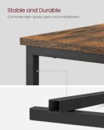 VASAGLE Side Table with Charging Station, Narrow End Table with 2 Drawers, Slim Nightstand and Bedside Table with Storage, for Small Spaces, Rustic Brown + Black - Image 9