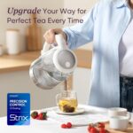 Cosori Electric Kettle, No Plastic Filter & Spout, Tea Kettle & Hot Water Boiler For Coffee & Tea, Water Heater & Teapot, Automatic Shut Off, Borosilicate glass, White, 1.7L/1500W - Image 3