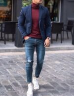 COOFANDY Mens Sport Coat Casual Blazer One Button Business Suit Jacket - Image 3