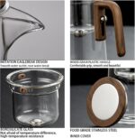 Enchanti Tea Pot, 800ML Witchcraft Magic Glass Teapot with Infuser Strainer and Lid for Loose Leaf Tea Herbal, Magnetic Water Separation Tea Maker Kettle Clear Enchantipot - Image 5