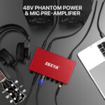 EBXYA 2i2 USB Audio Interface for PC Recording, 24-bit/192kHz Plug and Play USB Interface +48V Phantom Power for Music, Studio, Guitar, Podcast, Streaming(Metallic Red) - Image 8