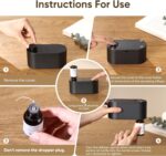 Waterless Diffuser for Essential Oil Nebulizer, Mini Scent Air Machine, Aromatherapy Atomizing Diffuser, 3 Mist Modes, Cycle Start for Bedroom, Home, Office 160 sq. ft Scent Black - Image 8