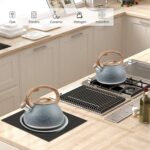 s-p Whistling Tea Kettle Stainless Steel Teapot,Teakettle for Stovetop Induction Stove Top,Fast Boiling Heat Water Tea Pot 2.2 Quart(Gray) - Image 7
