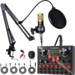 ALSO GO Podcast Equipment Bundle, Professional BM-800 Podcast Microphone with Adjustable Stand, V8K Live Sound Card, Voice Changer, Recording Studio Package Suitable for Podcasting, Singing, Gaming - Image 2