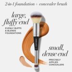 IT Cosmetics Heavenly Luxe Complexion Perfection Brush #7 - Dual-Ended Premium Makeup Brush for Foundation Concealer & Contour, Ultra-Soft Synthetic Fibers, Airbrush Finish, Pro-Hygienic, Cruelty-free - Image 4