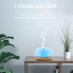 300ML Essential Oil Diffuser with 7-Color LED Lights and Remote Control, Modern Minimalist Design, High-Efficiency Ultrasonic Mist Aromatherapy Diffuser for Home - Image 7