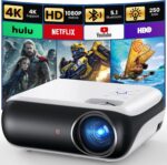 HAPPRUN Native 1080P Bluetooth Projector, Full HD Portable Outdoor Movie Projector with Built-in Speaker, Compatible with Smartphone, HDMI, USB, AV, Fire Stick, PS5 for Home, Bedroom, Outdoor Use - Image 2