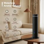 Waterless Diffuser, 1000 Sq.Ft Coverage, Essential Oil Diffuser with Tilt-Safe, Remote Control, Adjustable Mist Mode, Mood Lights Aromatherapy Diffuser for Home, Large Room, Office, Hotel, Black - Image 3