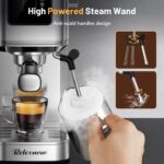 Espresso Machine, 20 Bar Professional Espresso Coffee Maker with Milk Frother Steam Wand, Hot & Iced Coffee Machine, Compact Stainless Steel Coffee Machine for Cappuccino,Latte,Cold Brew - Image 7