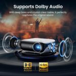 Official Licensed Google TV Smart Projector, HAPPRUN 4K UHD Home Theater with Dolby Sound, Wi-Fi & Bluetooth, Built-in Streaming Apps, Compatible with Games Consoles & Smartphone, Indoor & Outdoor Use - Image 6
