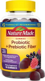 Nature Made Probiotic + Prebiotic Fiber Gummies, Gut Health, Fiber Supplement and Probiotics for Digestive Health, 50 Gummies, 25 Day Supply - Image 2