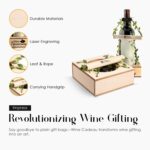 Personalized Gifts Box For Versatile Use | Wine Bar Gift For Celebration, Occasion and Special Moments | Personalization Visual In Leaf Design - Congratulations - Image 6