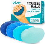 Vive Squeeze Balls for Hand Therapy Set (4 Pack) - Grip Strengthener Occupational Exercise Equipment for Arthitis, Parkinsons, Stroke, Carpal Tunnel Recovery - Stress Relief Massage Putty Finger Toy - Image 2