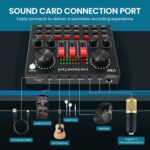 ALSO GO Podcast Equipment Bundle, Professional BM-800 Podcast Microphone with Adjustable Stand, V8K Live Sound Card, Voice Changer, Recording Studio Package Suitable for Podcasting, Singing, Gaming - Image 7