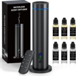 Waterless Diffuser, 1000 Sq.Ft Coverage, Essential Oil Diffuser with Tilt-Safe, Remote Control, Adjustable Mist Mode, Mood Lights Aromatherapy Diffuser for Home, Large Room, Office, Hotel, Black - Image 2