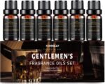 Essential Oils Set, Men Scents Fragrance Oil Aromatherapy Essential Oils Kit for Diffuser (6x10ML) - Sandalwood, Cedar, Leather, Sweet Tobacco, Rum, Cologne Aromatherapy Oils Gift for Men - Image 2