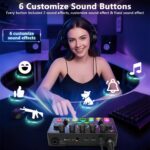 Podcast Equipment Bundle, +8GB Memory Card, Audio Interface Mixer with 48V Condenser Microphone, Built-in Recorder, Stereo, Voice Change for Podcast Recording, Streaming, Cam/PC/Phone/Tiktok (RS2i2) - Image 5