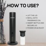 Max Wireless Diffuser for Home – Rechargeable Battery-Operated Waterless Scent Diffuser |Covers 1500 Sq Ft | Cold-Air Technology | Black | Hotel-Inspired Oils Included - Image 6