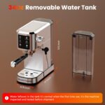 Espresso Machine 20 Bar,Touchscreen Espresso Maker with Steam Milk Frother, Stainless Steel Expresso Coffee Machine for Home with Removable Water Tank for Cappuccino Latte,Cold Brew,Long Coffee - Image 10
