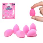 AOA STUDIO Collection MiNi Makeup Sponge Set Blender Latex Free and High-definition of 6 For Powder Cream Liquid, Super Soft Wonder Beauty Cosmetic 3 Tear Drop + Beveled Shape (Pink) - Image 2