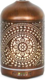 Earnest Living Essential Oil Diffuser Metal Diffuser 250 ml Timers Night Lights and Auto Off Function Home Office Humidifier Aromatherapy Diffusers for Essential Oils Gift - Image 2