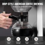VEVOR 12 Cups Commercial Drip Coffee Maker, Coffee Maker Machine with 3 Glass Carafes and 3 Warmer Plates, Stainless Steel Pour Over Coffee Brewer for Restaurant, Office, Cafe - Image 7