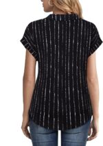 Timeson Women's Short Sleeve Chiffon Blouses for Office Work Business Attire Collared Shirts - Image 5