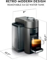 Nespresso Vertuo Coffee and Espresso Machine by De'Longhi,54 oz, Titan,Gray - Image 3